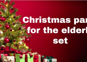 Christmas party for the elderly set
