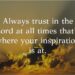 Our inspiration is in God only