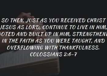 “Living Rooted and Built Up in Christ: A Life Overflowing with Thankfulness”
