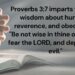 The Wisdom of Reverence and Obedience