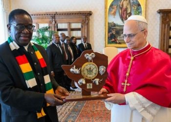 Pope Leo meets with President Mnangagwa of Zimbabwe