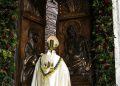 Cardinal Rolandas Makrickas, archpriest of Rome's Basilica of St. Mary Major, solemnly closes the basilica's Holy Door Dec. 25 as the Jubilee Year was ending.