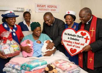 The Methodist Church in Zimbabwe extend a hand and heart of love to triplets in Rusape Hospital