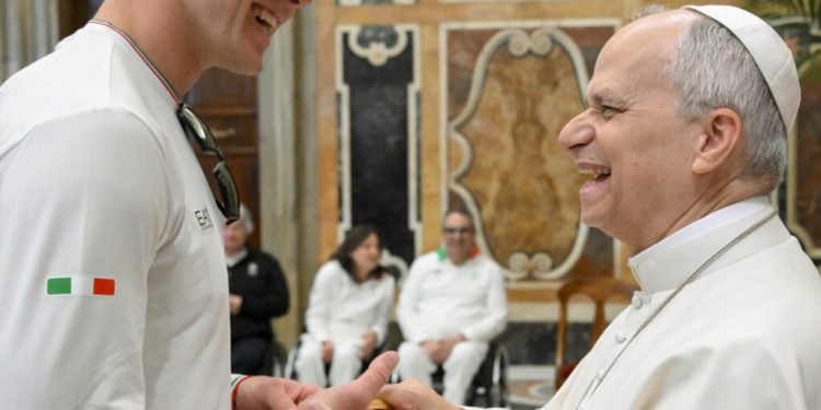 Pope Leo XIV hosts Italian Olympic and Paralympic athlete