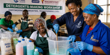 Christian Care partners Magnificent International Arts in detergents-making workshop